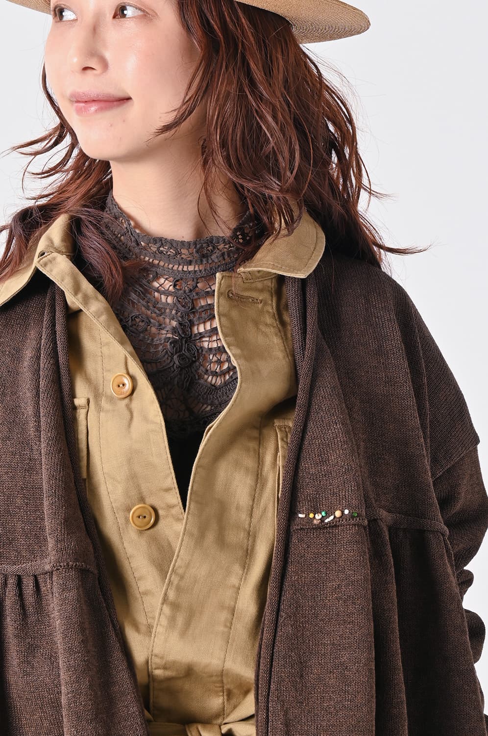 45R ギマニット　R刺繍　コットンニット　トップス　ビッグシルエット ギマニットの楽しい着こなし | News | 45R